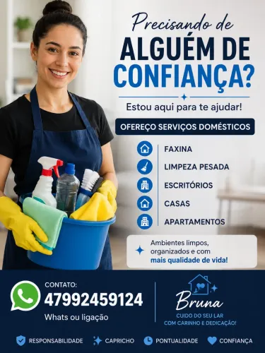 Tá precisando de uma limpeza? Encontrou a pessoa certa