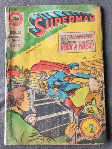 Superman 1ª (Primeira) Série #25 (Ebal) - Gibi Raríssimo. Ano de 1949