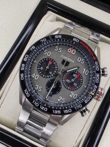 Relogio TAG Heuer Carrera Porsche Aço Cronografo 100% funcional LINHA AAA+ EM 10X SEM JURO