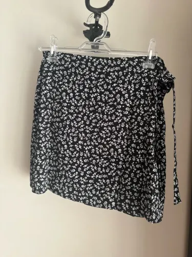 Mini saia envelope / transpassada estampada tam G