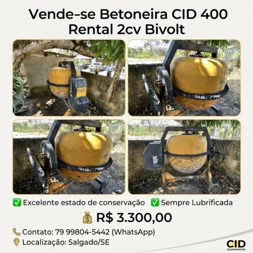 Betoneira cid 400 rental 2cv bivolt