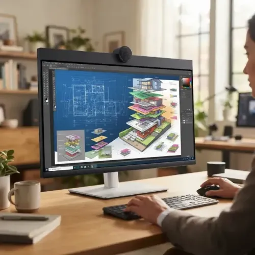 Monitor USB-C Dell P2424HEB com Webcam 2k e Soundbar
