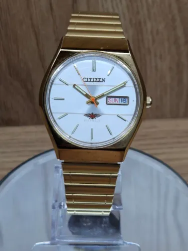 Relógio citizen automático dourado vintage
