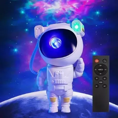 Projetor de Galáxias Astronauta Com Controle Remoto