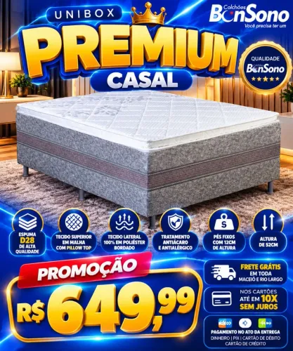 OFERTAS DE CAMA PREMIUM CASAL BOM SONO 650.00