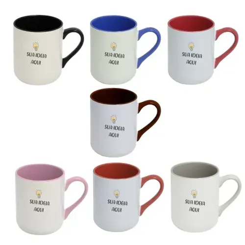 Caneca Personalizada Imperial - Presente Único com Alça Colorida