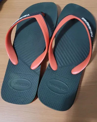 Chinelos Havaianas Power Light Desportivos (Verde / Laranja) - Tamanho 41/42