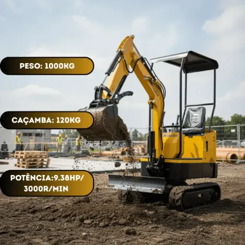 Mini Escavadeira BR13H-S Brutatec Diesel 1 Ton Nova Cód 9701 SP