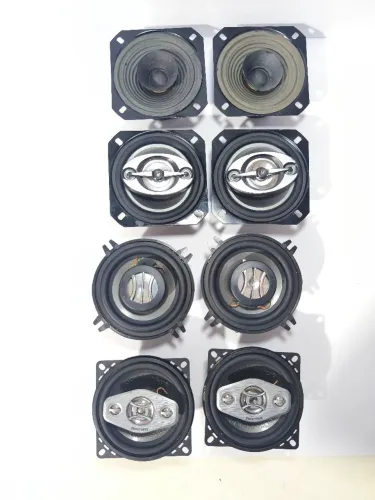 Par alto falante coaxial 4 polegadas 