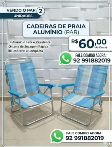 Cadeira de Praia de Alumínio
