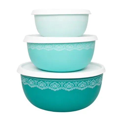 Kit 3 Potes Tupperware Toque Mágico Redondos Ciano