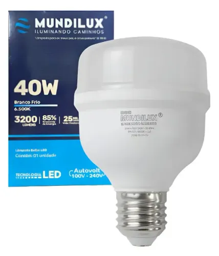 Lampada Led Bulbo 40w Branco Frio 6500k