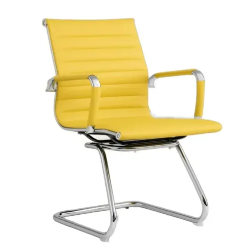 Cadeira Recepção Charles Eames Esteirinha Pastel Base Cromada Confortável - 32724