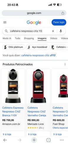 Cafeteira Nespresso mod: Citiz 113