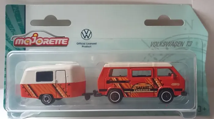 Miniatura Majorette Volkswagen T3 + Trailer - Safari Experience