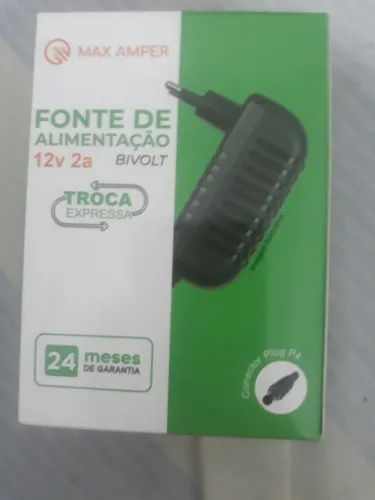 Fonte 12v 2aperes pra receptor tv, produto novo