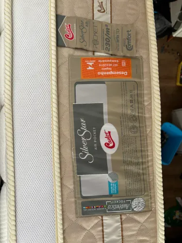 Desapego: Colchão Castor Silver Star Air Pocket King + Box