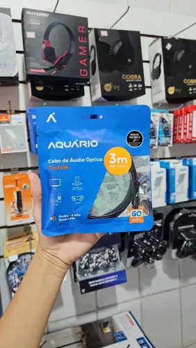 Cabo de áudio óptico 3 metros