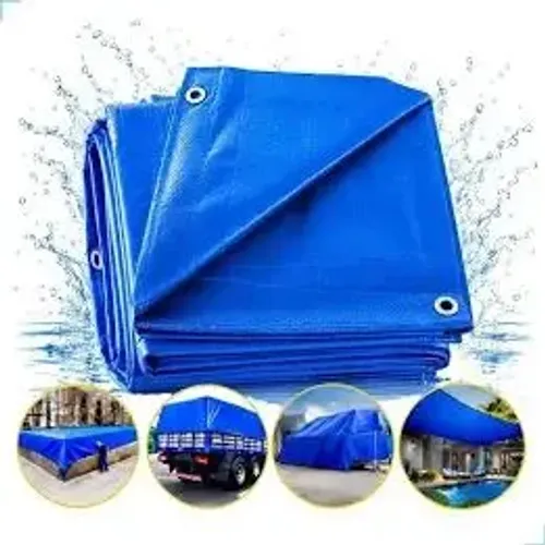 Lona azul 3x5 impermeável poliéster - nova a pronta entrega