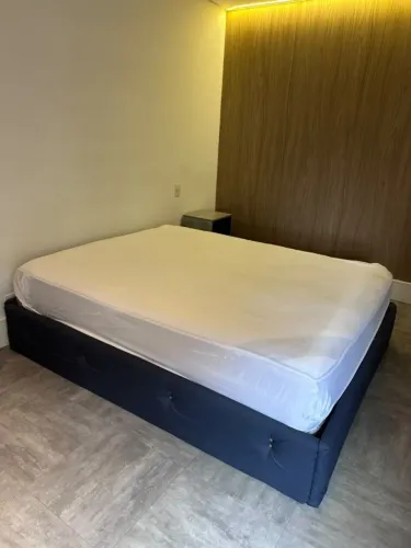 Cama box queen + colchão Ortobom Orthopur