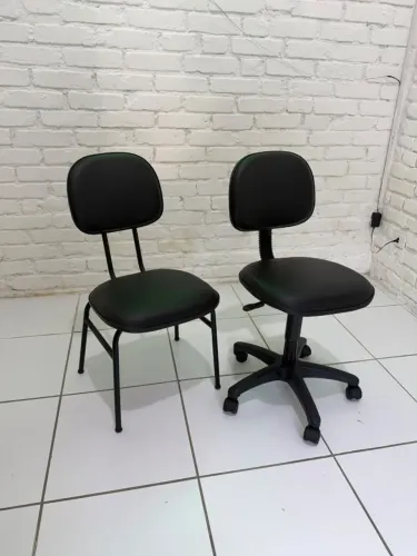 cadeira secretaria giratoria fixa espuma injetada anatomica