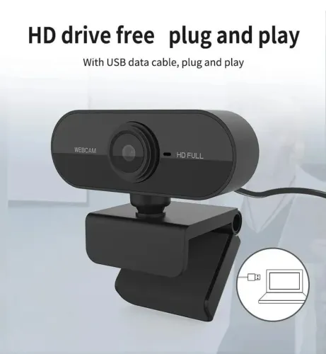 Webcam HD com microfone embutido usb