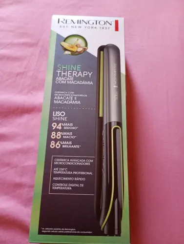 Prancha de cabelo Remington Shine Therapy abacate com macadâmia