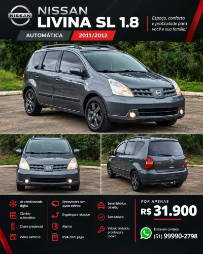 Nissan Livina SL 1.8 16V Flex Fuel Aut. 2012