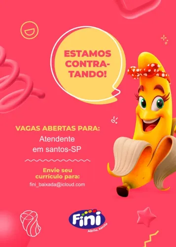 VAGA PARA ATENDENTE COM DISPONIBILIDADE DE HORÁRIO!