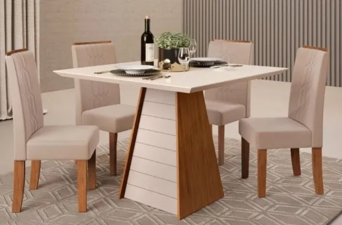 Mesa com 4 cadeiras Bia