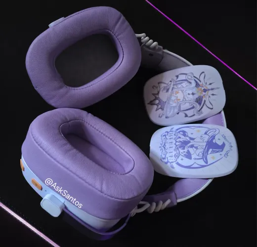 Fone de ouvido Valkyrie - Branco e Roxo