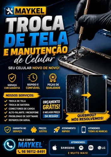 Troco telas e faço manutenção em celular 