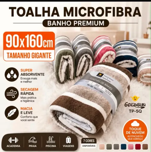 Toalhas tamanho americano 90x160 microfibra/algodao