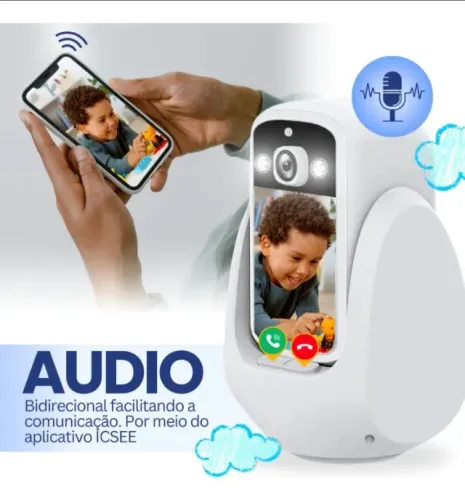 Câmera Wi-fi 4mp Monitor Idosos e Crianças com Video Chamada