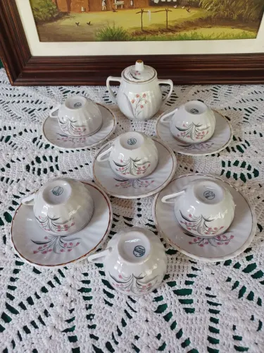 Xícaras de chá porcelana pozzani 