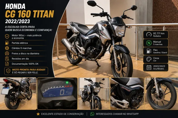 Vendo moto titan 160 2022/2023