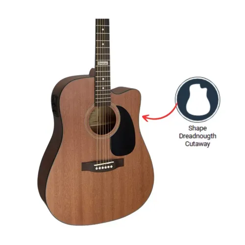 Violão Aço Elétrico Folk Giannini GF-1D CEQ WS Spele Walnut