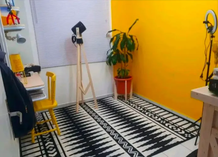 Vendo ou troco tapete grande estiloso preto branco cinza 2.00 X 2.40