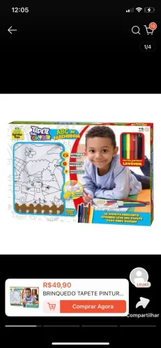Brinquedo tapete para colorir 