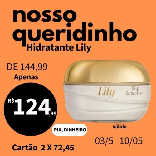 Hidratante lily  o boticario
