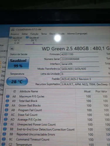 SSD WD 480 GB