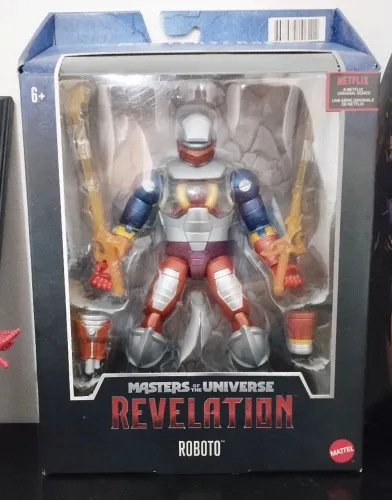 Boneco Action Figure Roboto He-Man Masters Of the Universe Netflix 16cm LACRADO.