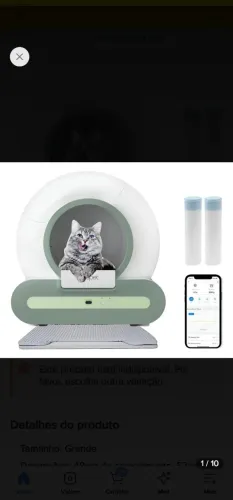 Caixa De Areia Automática Para Gatos Newpet MAM380 nova sem uso
