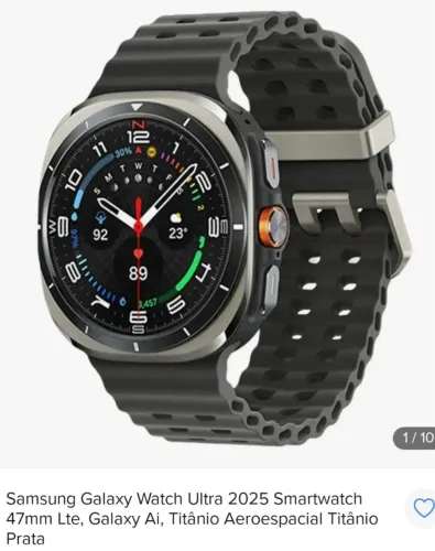 RELÓGIO SAMSUNG GALLAXY WATCH ULTRA TITANIO AEROESPACIAL 2025 NOVO C/NOTA OPORTUNIDADE UNI