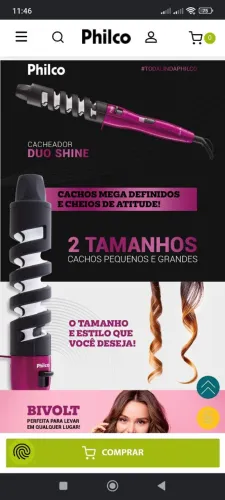 Modelador Babyliss cachos Philco Bivolt 