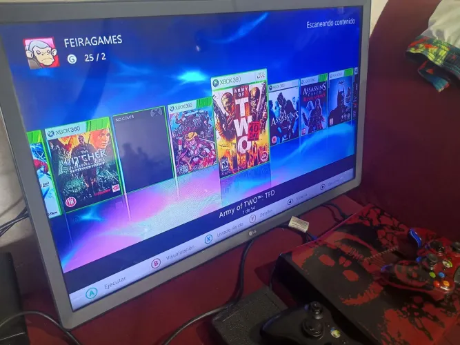 HD Xbox 360 com 54 jogos
