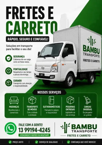 ? Fretes ? Carretos ? Mudanças residenciais e comerciais ? Pequenos transportes ?