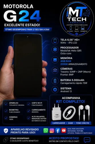 Motorola G24 128GB (IMPECÁVEL)