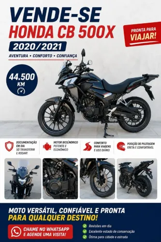 Honda CB 500X 2020/2021 - Excelente estado!