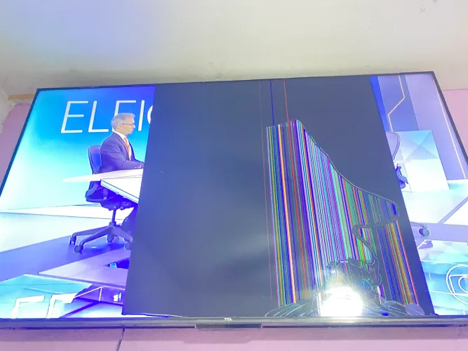 Tv 55 polegadas tela quebrada